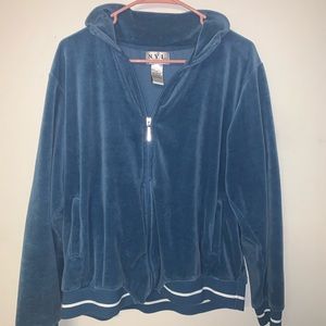 New York Laundry Velour Tracksuit Zip-Up